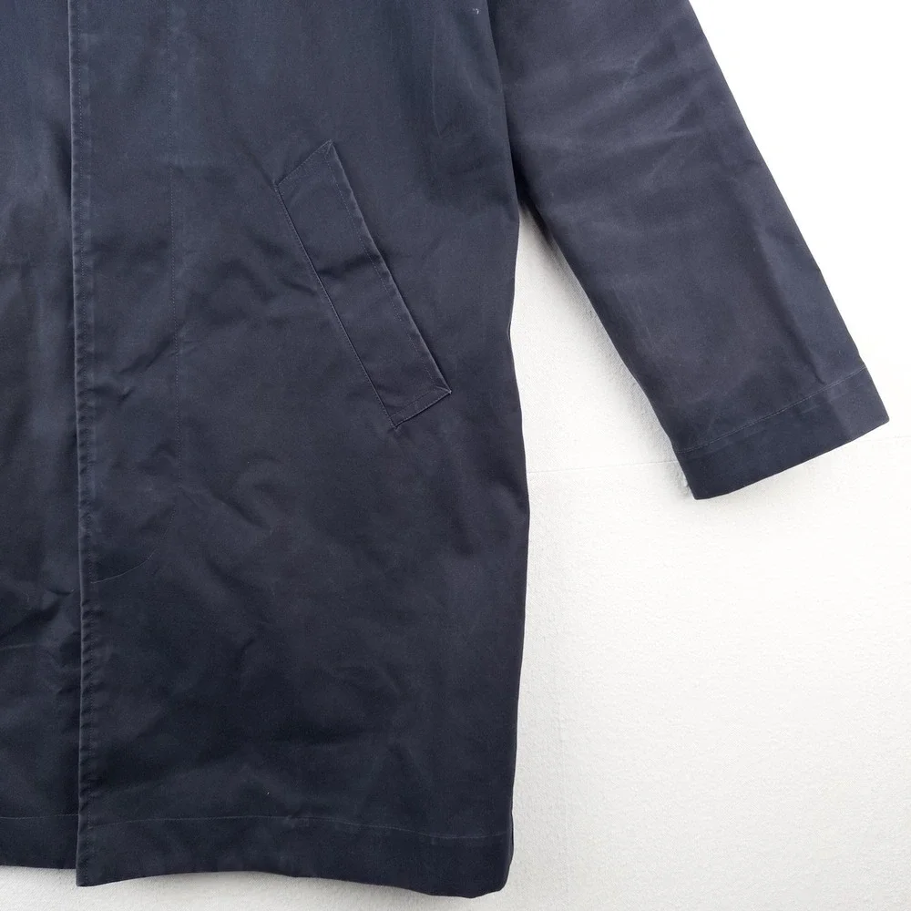 APC Navy Blue Hooded Trench Rain Coat Mac Parka Jacket Men's Small S